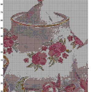High Tea Cross Stitch Pattern 1 Instant PDF Download - Tea Watercolor ...