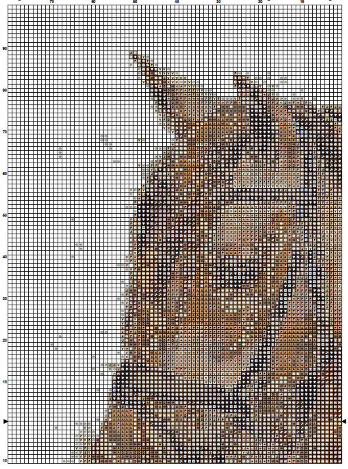 Horse Cross Stitch Pattern 13 Instant PDF Download Brown - Etsy