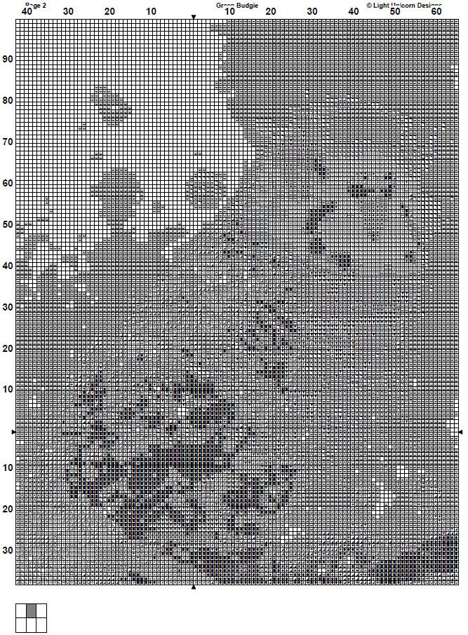 Green Budgie Cross Stitch Pattern Instant PDF Download - Parakeet ...