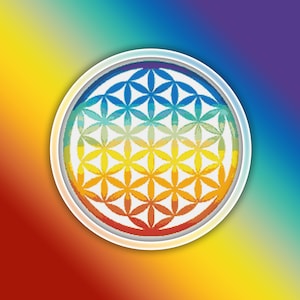 Flower of Life Cross Stitch Pattern 1 Instant PDF Download- Flower of Life Symbol Watercolor Cross Stitch Pattern