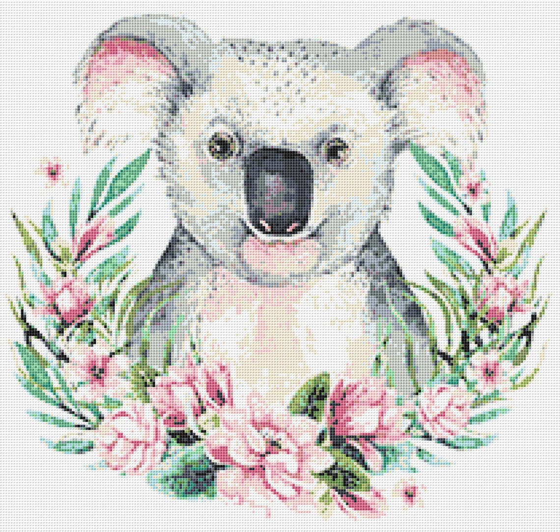 Baby Koala Cross Stitch Pattern 1 Instant PDF Download Koala Etsy