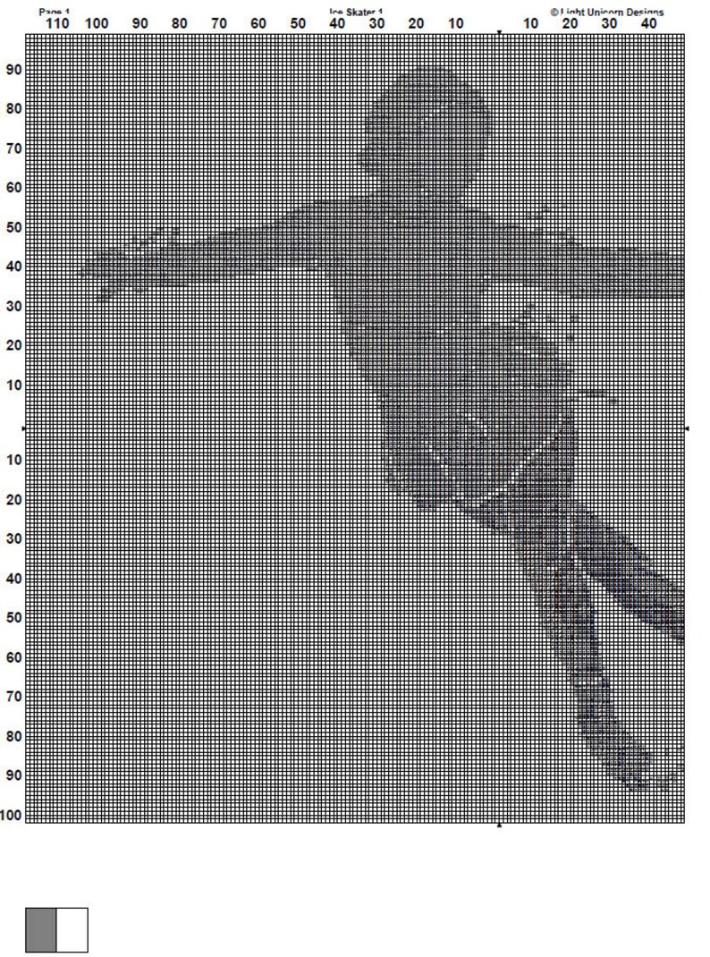 Ice Skater Cross Stitch Pattern 1 Instant Download Instant PDF Download Figure Ice Skating Watercolor Cross Stitch Pattern image 7