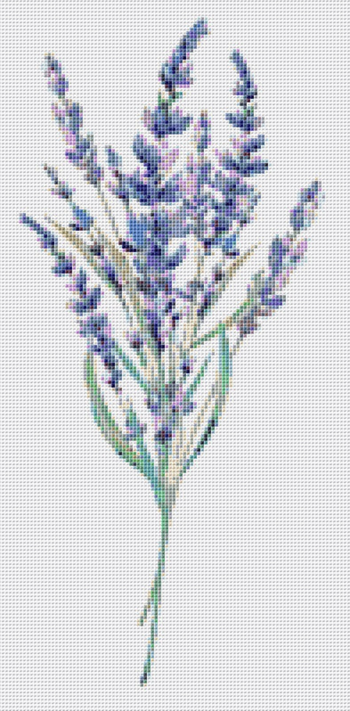 Lavender Cross Stitch Pattern Instant PDF Download Lavender Etsy