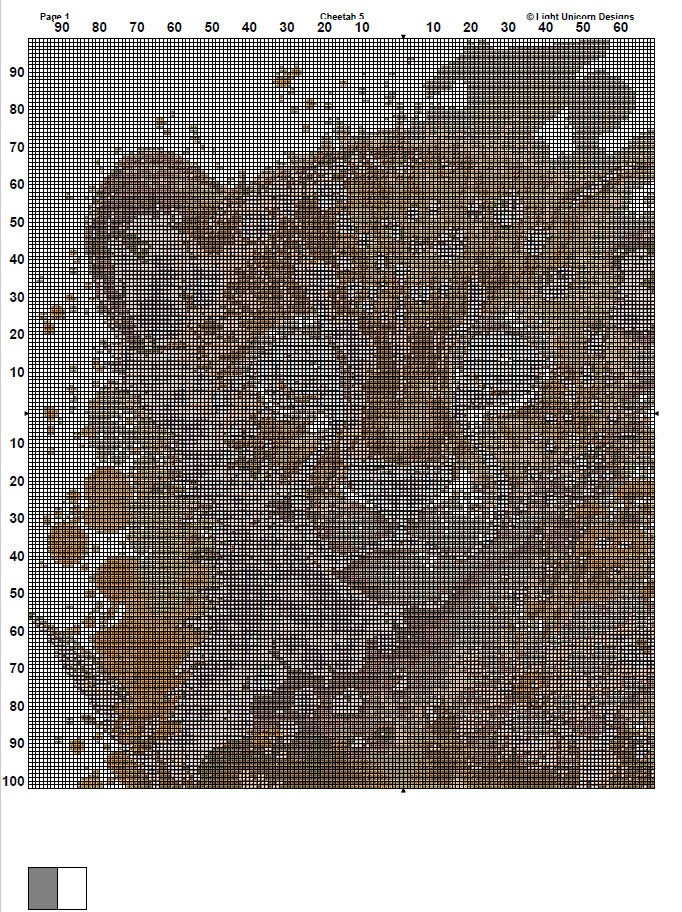 Cheetah Cross Stitch Pattern 5 Instant PDF Download - Cheetah ...