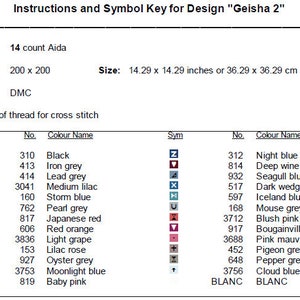 Geisha Cross Stitch Pattern 2 Instant PDF Download - Japanese Woman ...