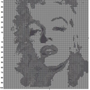 Marilyn Monroe Cross Stitch Pattern Instant PDF Download - Marilyn ...