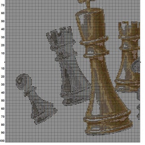 Chess Pieces Cross Stitch Pattern Instant PDF Download - Chess - Chess ...