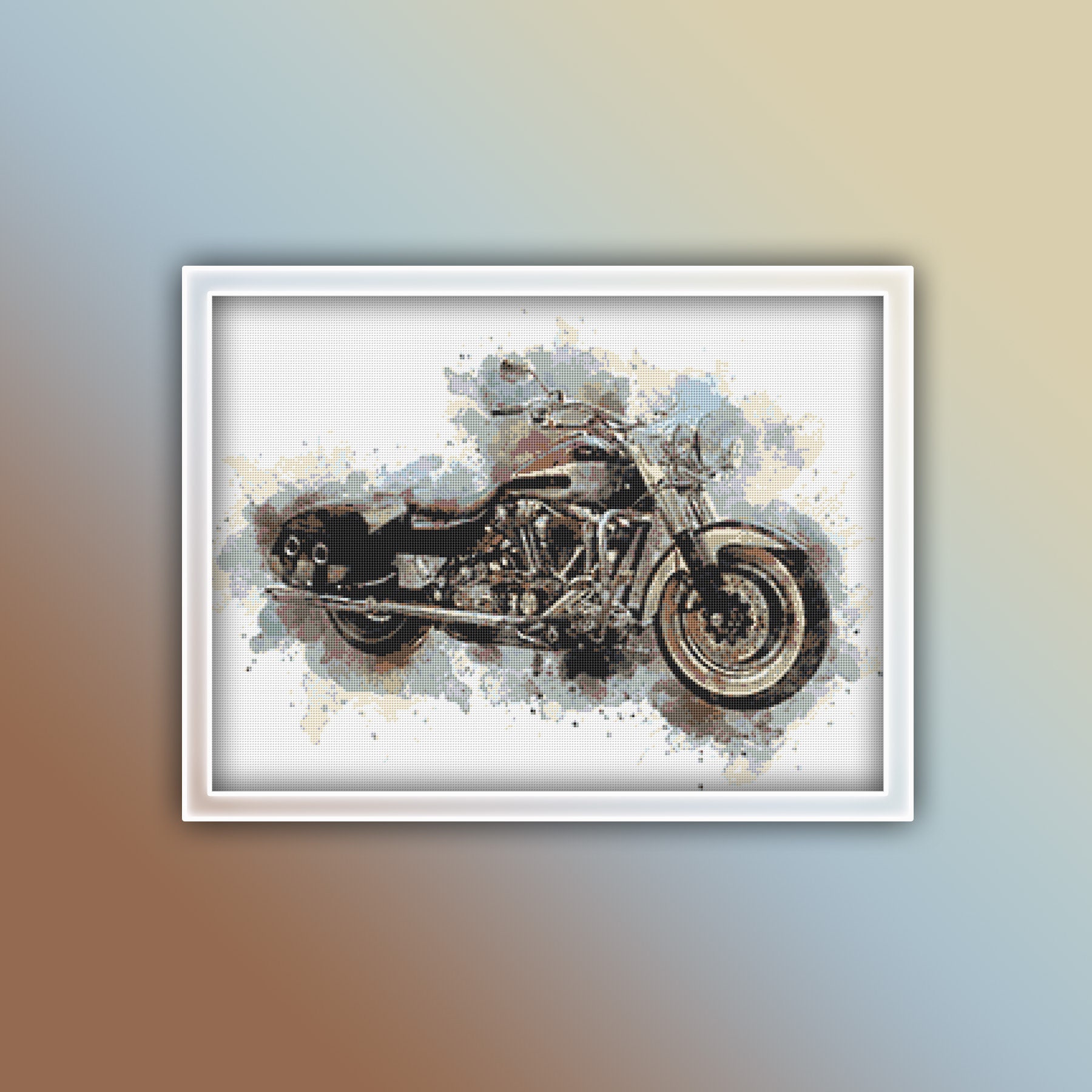Harley Davidson Cross Stitch Pattern 1 Instant PDF Download | Etsy