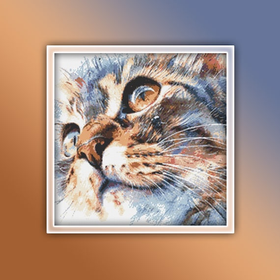 子猫 トラネコ クロスステッチ キット 猫 刺繍生地 レース トラ猫の