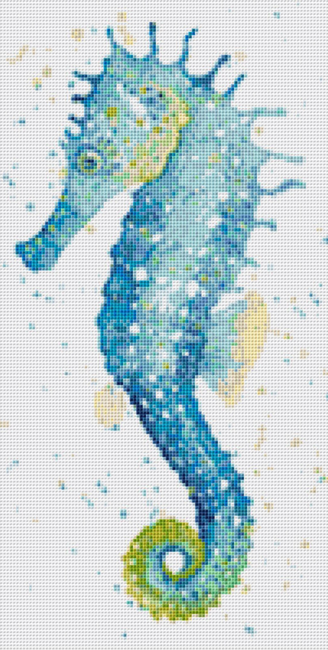 Seahorse Cross Stitch Pattern Instant PDF Download Sea Horse | Etsy