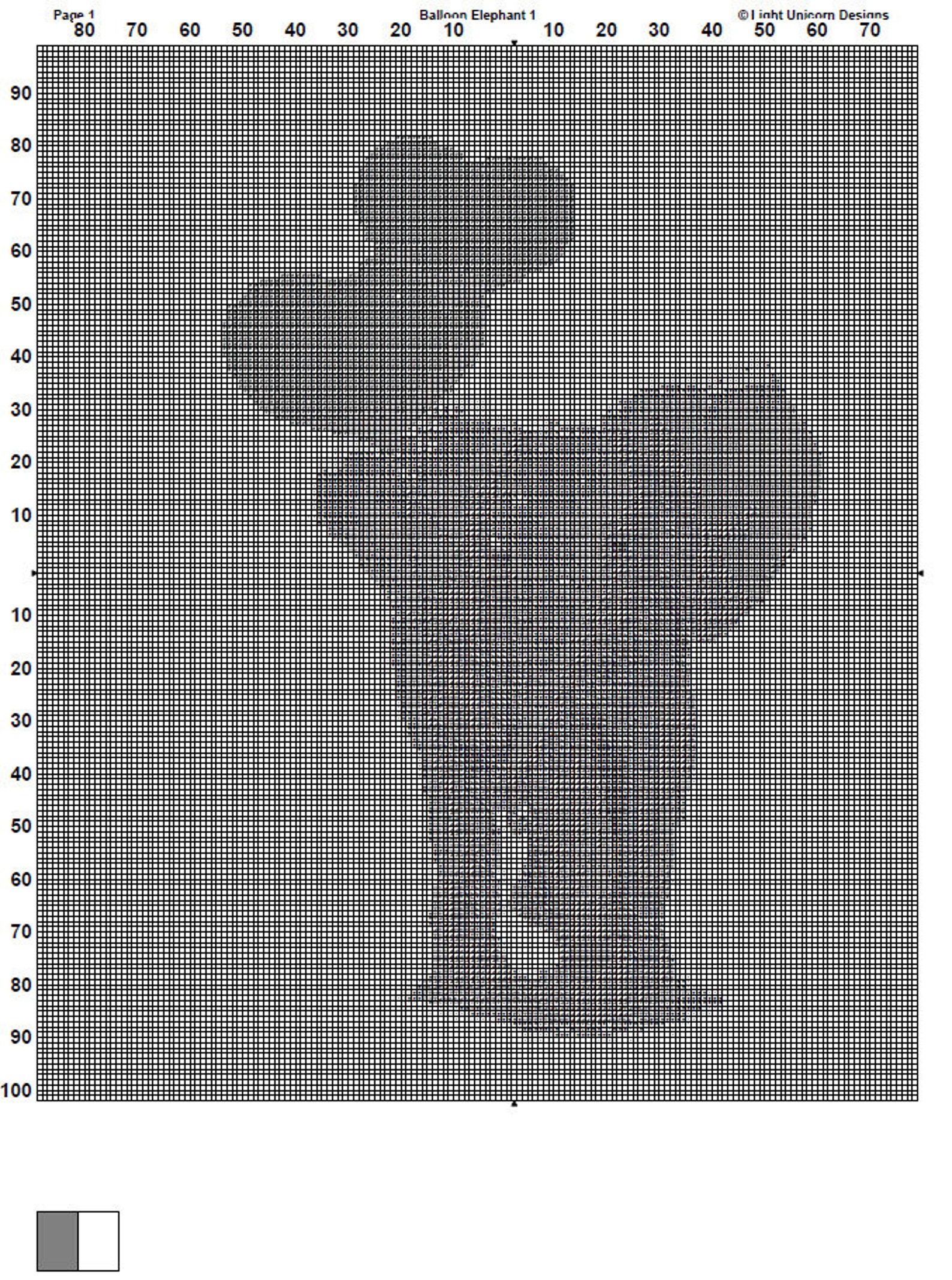 Balloon Elephant Cross Stitch Pattern 1 Instant PDF Download - Balloon ...