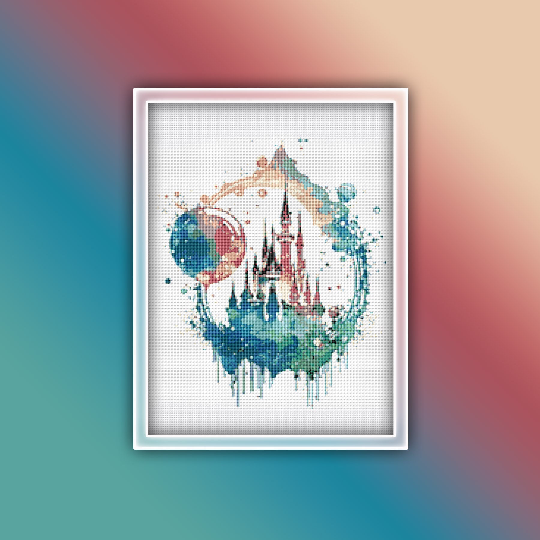 Castle Cross Stitch Pattern 4 Instant PDF Download - Fairy Tale Castle ...
