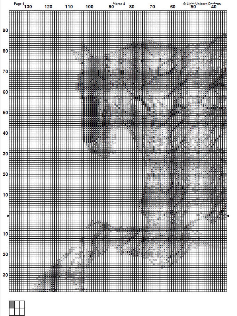 Horse Cross Stitch Pattern 4 Instant PDF Download Grey Horse Watercolor Cross Stitch Pattern Animal Cross Stitch Pattern image 8