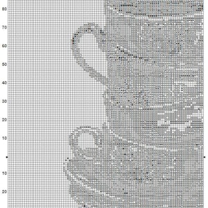 Tea Cups Cross Stitch Pattern 1 Instant PDF Download - Tea Watercolor ...
