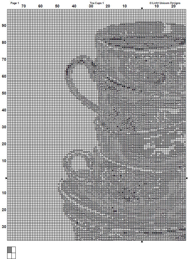Tea Cups Cross Stitch Pattern 1 Instant PDF Download - Tea Watercolor ...