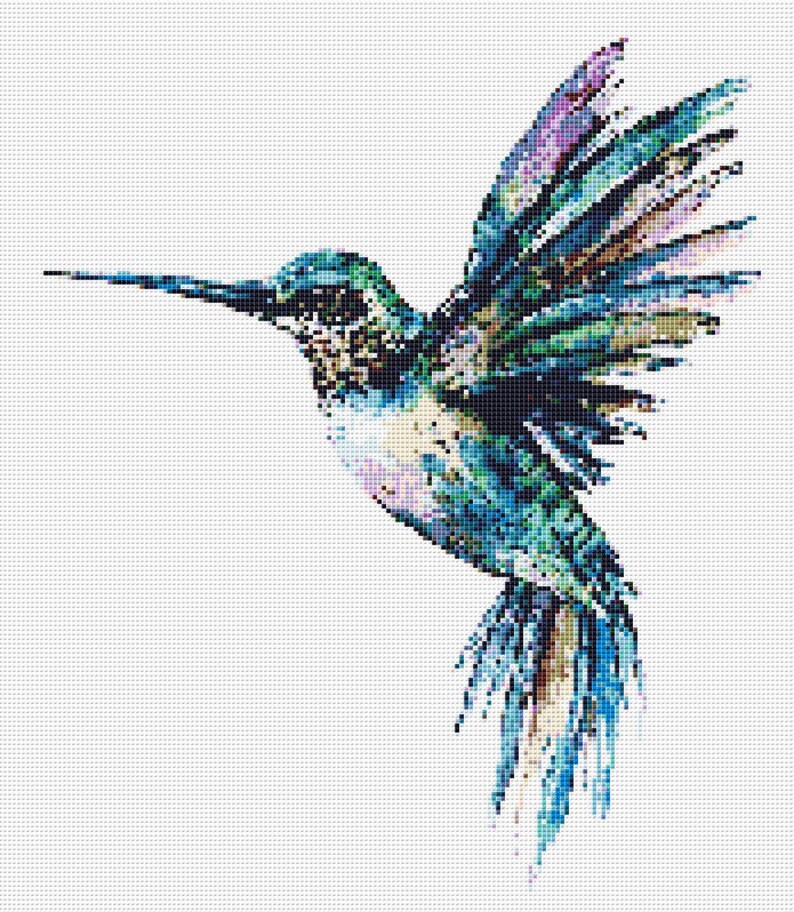 Hummingbird Cross Stitch Pattern 13 Instant PDF Download Etsy