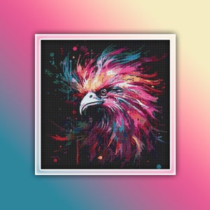 Phoenix Cross Stitch Pattern 6 Instant PDF Download - Phoenix Cross Stitch Pattern - Mythical Fire Bird Cross Stitch Pattern