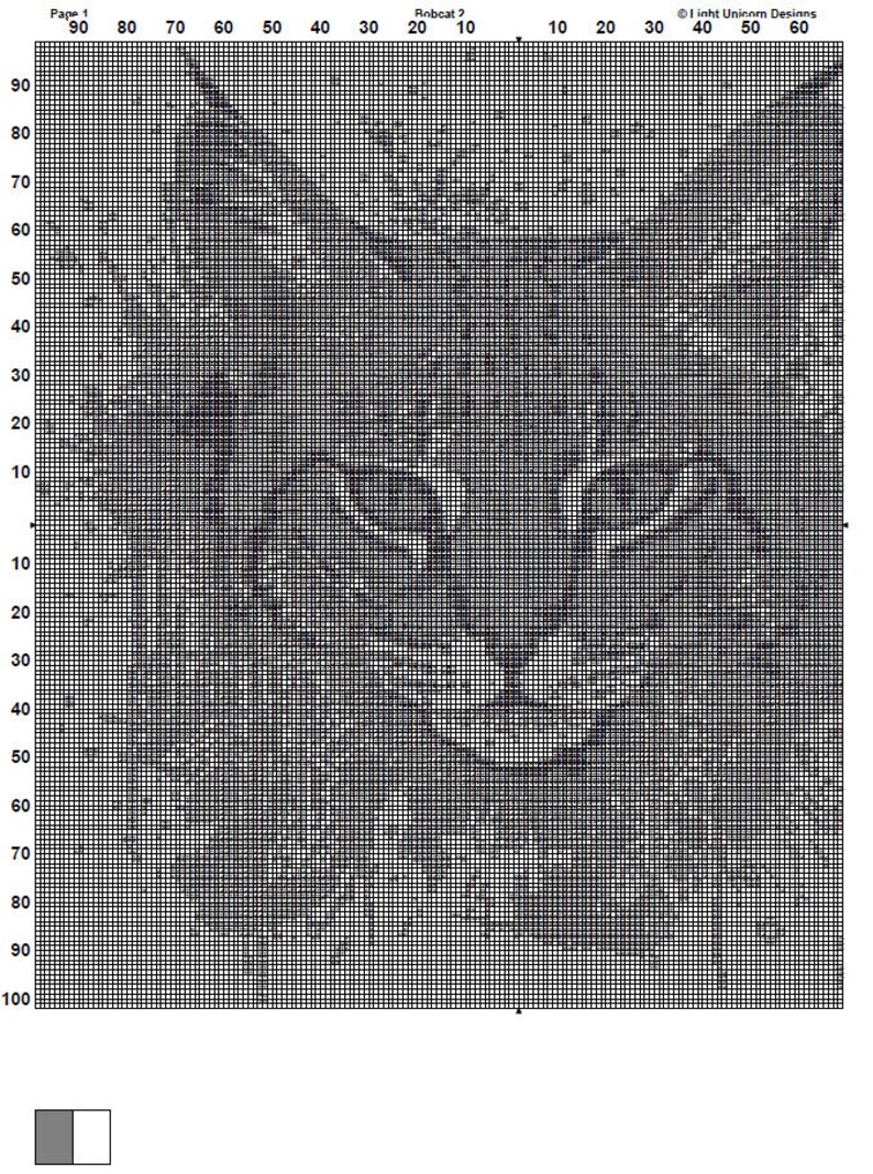 Bobcat Cross Stitch Pattern 2 Instant PDF Download - Ginger Cat ...