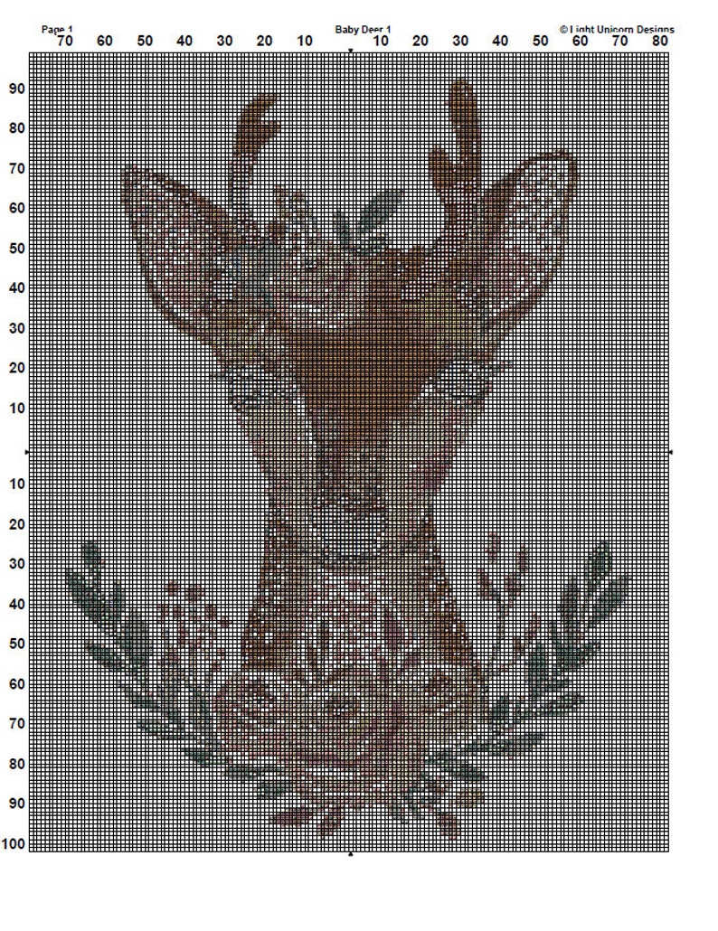 Baby Deer Cross Stitch Pattern 1 Instant Download Instant PDF Download ...