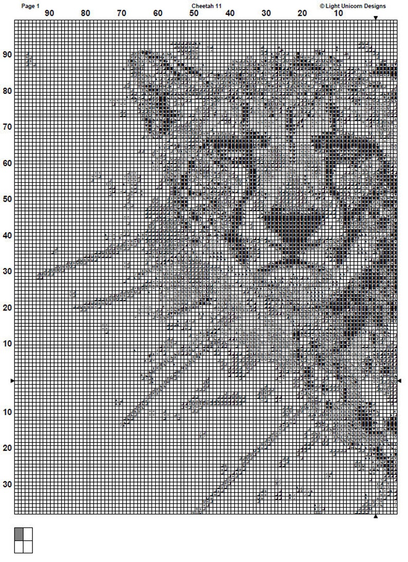Cheetah Cross Stitch Pattern 11 Instant PDF Download - Cheetah ...