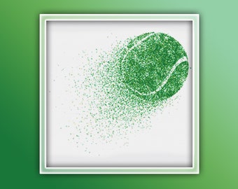 Tennis Ball Cross Stitch Pattern 2 Instant Download Instant PDF Download - Tennis Watercolor Cross Stitch Pattern - Football