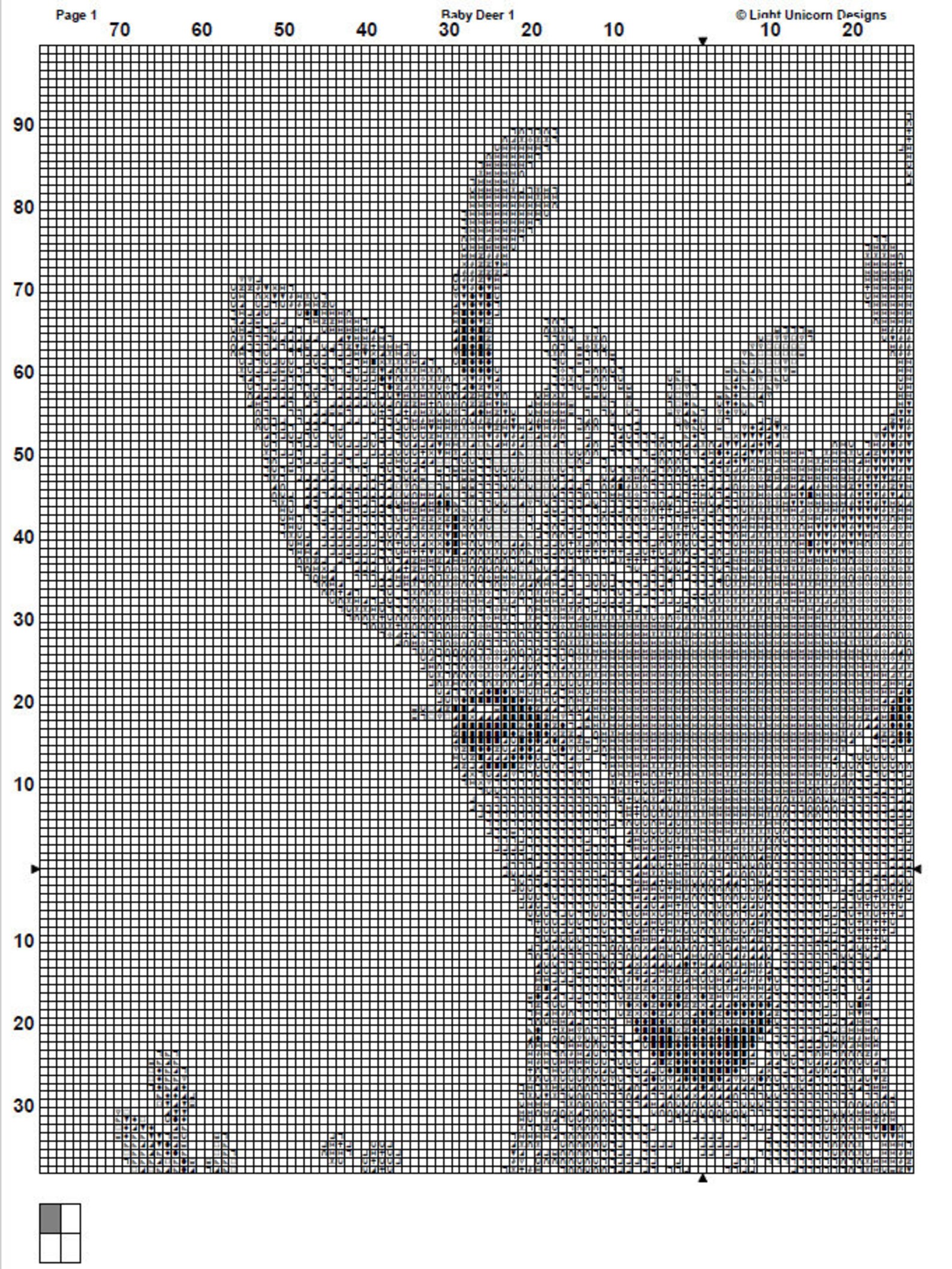 Baby Deer Cross Stitch Pattern 1 Instant Download Instant PDF - Etsy