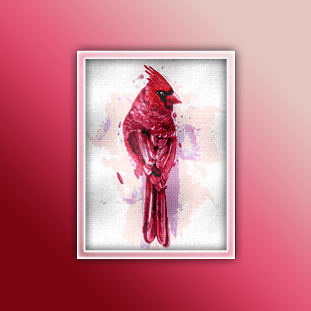 Cardinal Cross Stitch Pattern 2 Instant PDF Download - Cardinalidae ...