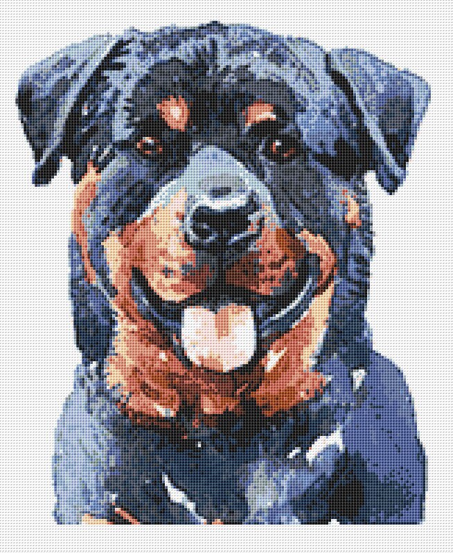 Rottweiler Cross Stitch Pattern 3 Instant PDF Download Dog Etsy