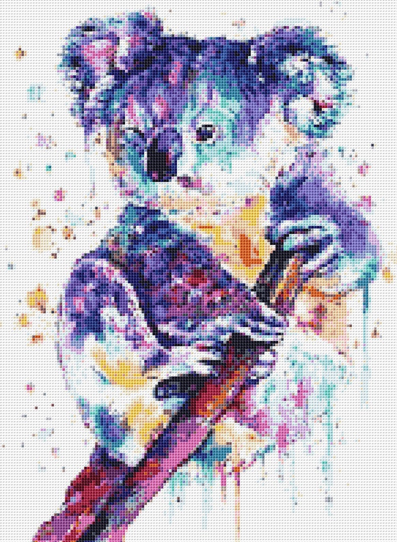 Koala Cross Stitch Pattern 3 Instant PDF Download Koalas | Etsy