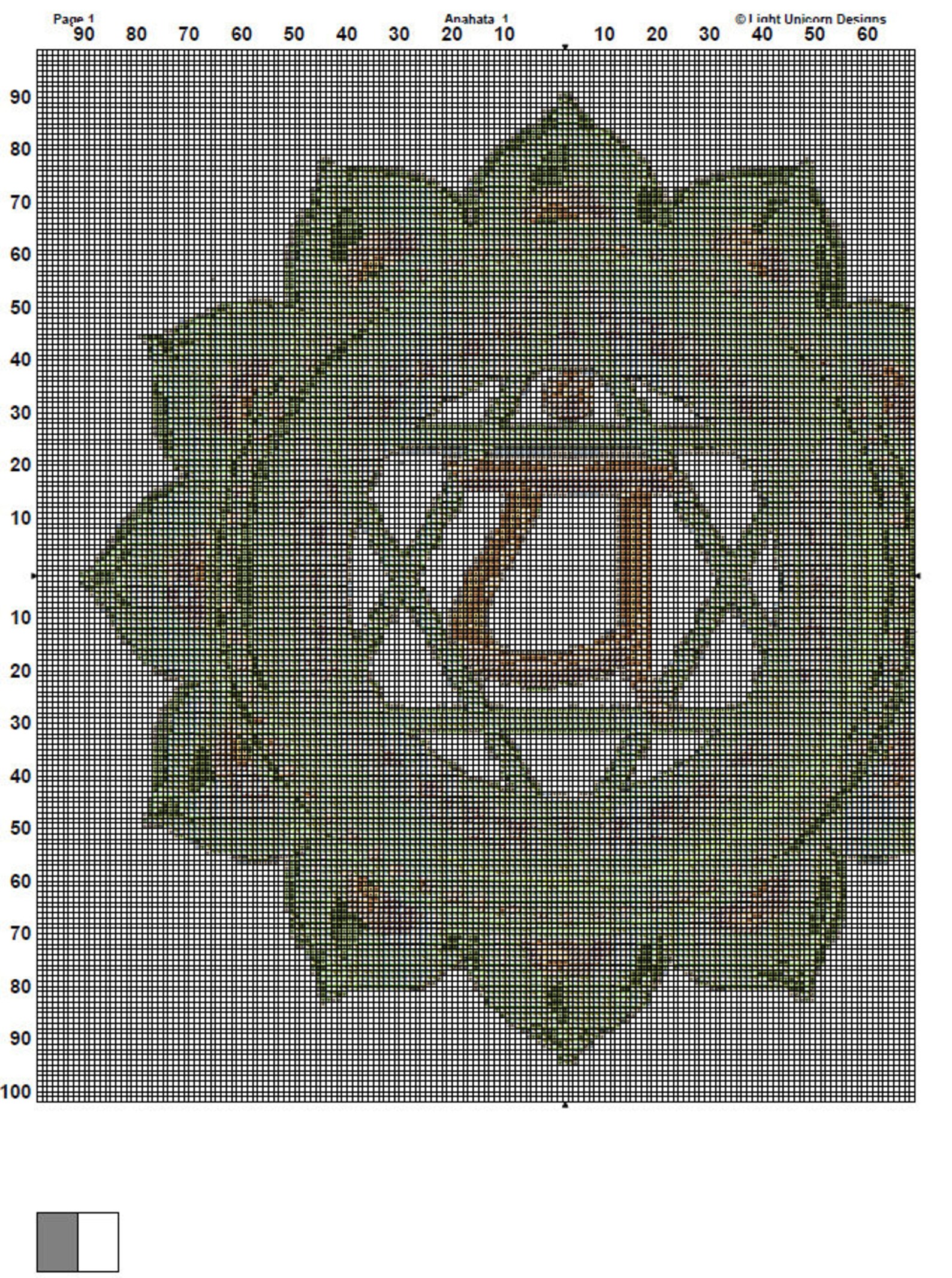 Anahata Cross Stitch Pattern 1 Instant Download Instant PDF Download ...