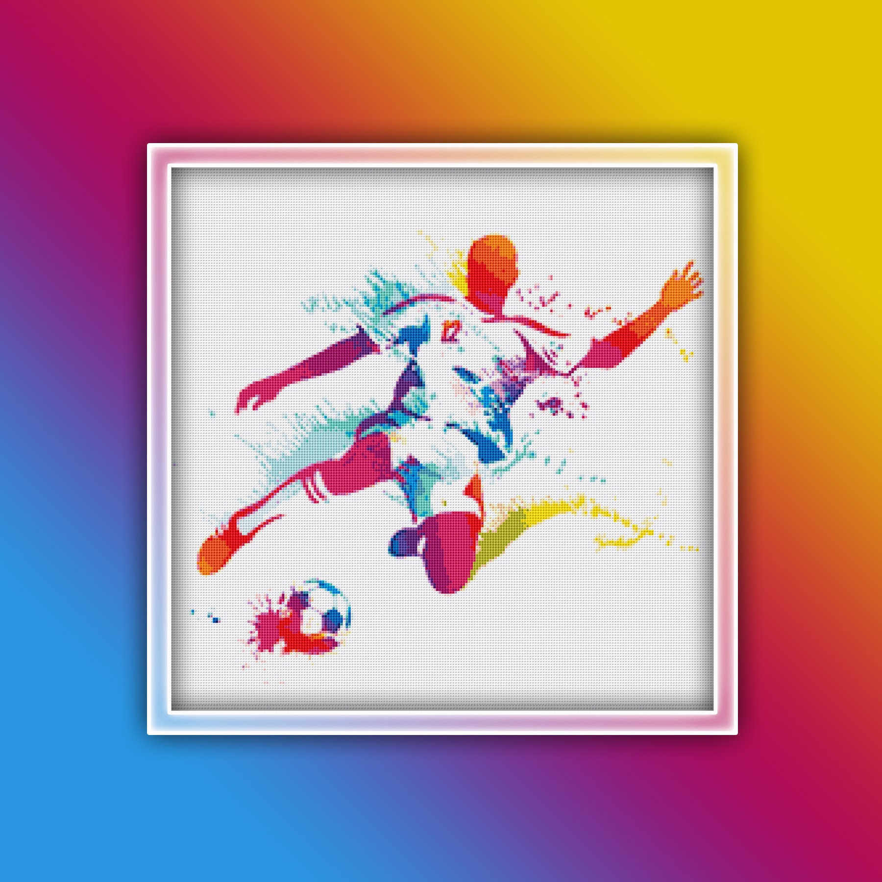 Soccer Player Cross Stitch Pattern 1 Instant Download Instant | Etsy