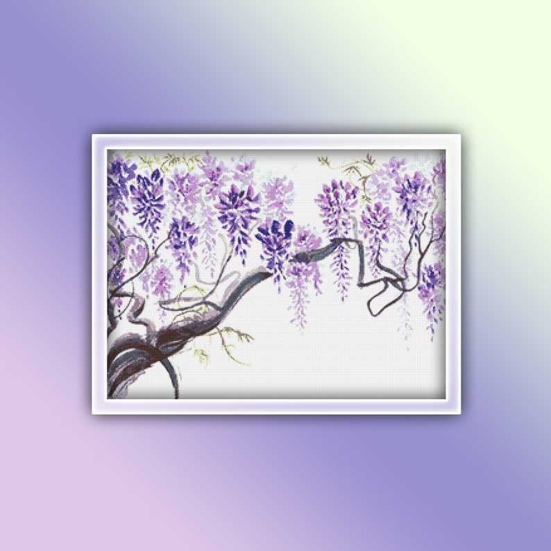 Wisteria Blossoms Cross Stitch Pattern 1 Instant PDF Download - Etsy
