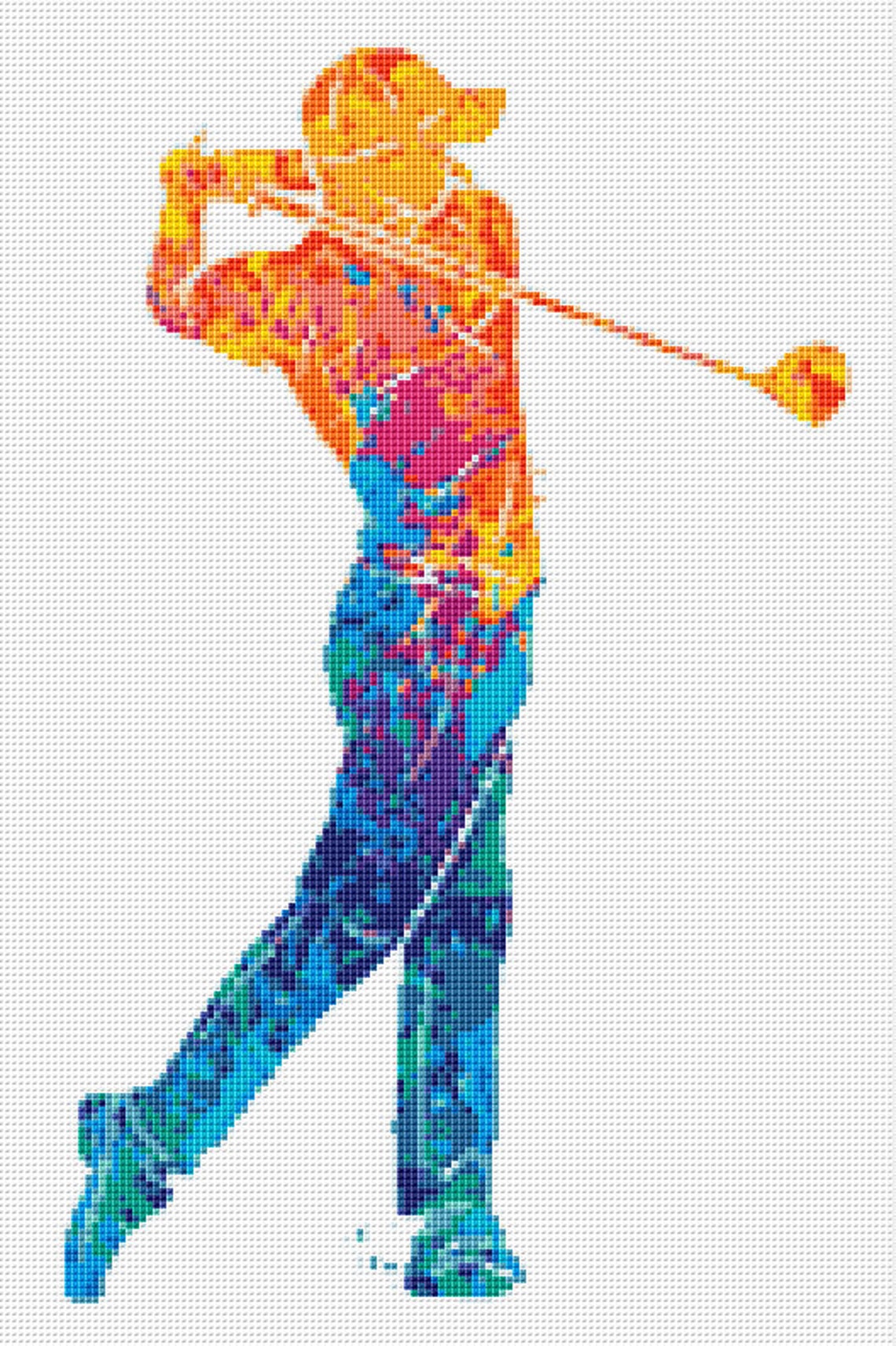 Golf Cross Stitch Pattern 1 Instant Download Instant PDF Etsy
