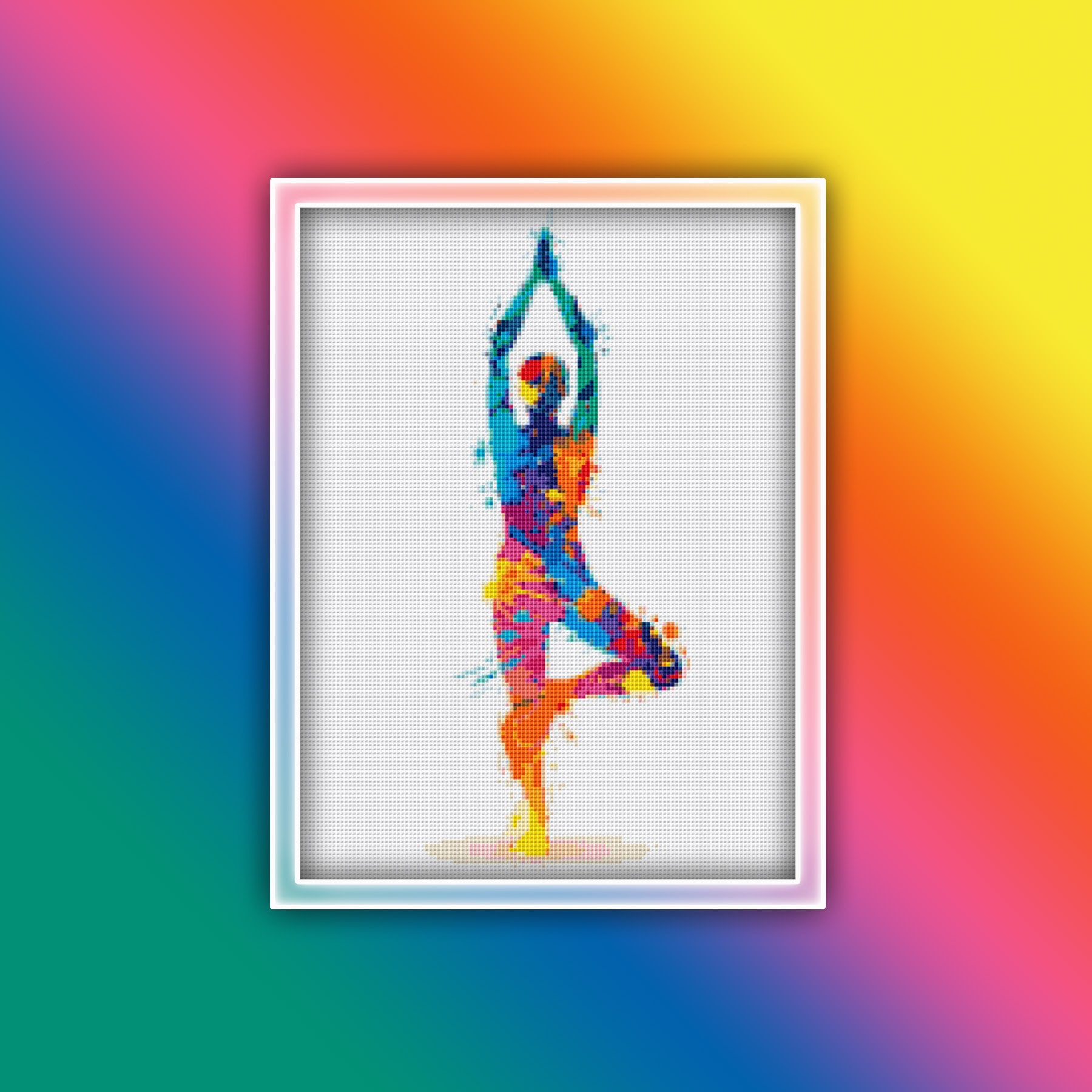 Yoga Cross Stitch Pattern 5 Instant PDF Download Yoga Etsy España