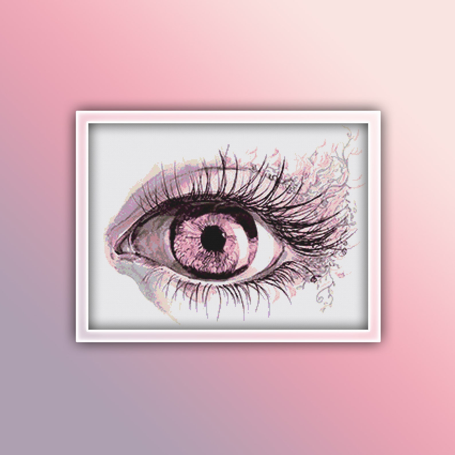 Counted cross stitch kit eye anatomy