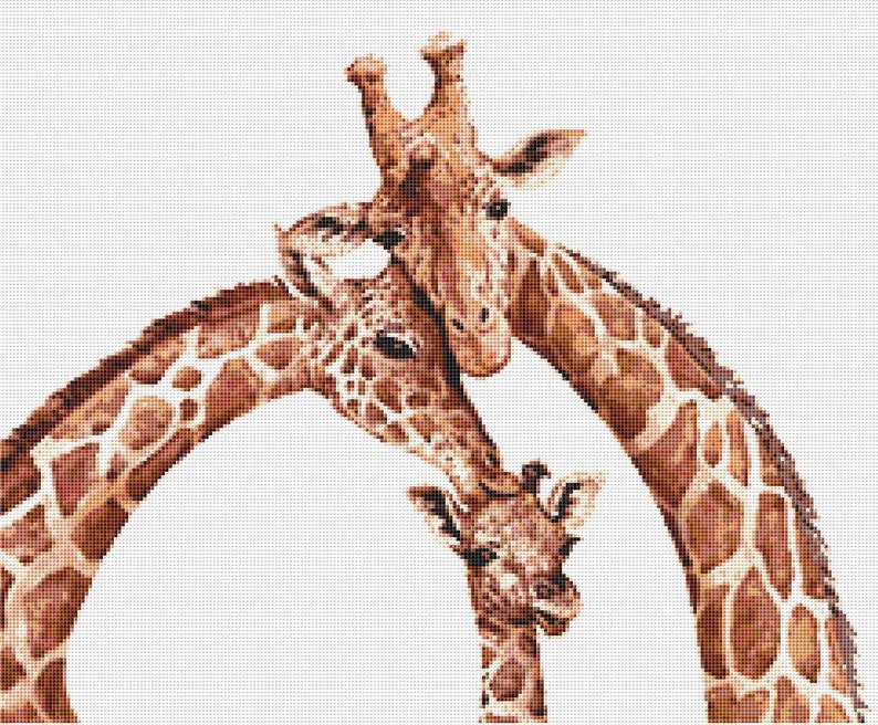 Giraffes Cross Stitch Pattern Instant PDF Download Giraffe | Etsy