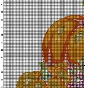 Pumpkins Cross Stitch Pattern 2 Instant PDF Download - Autumn ...
