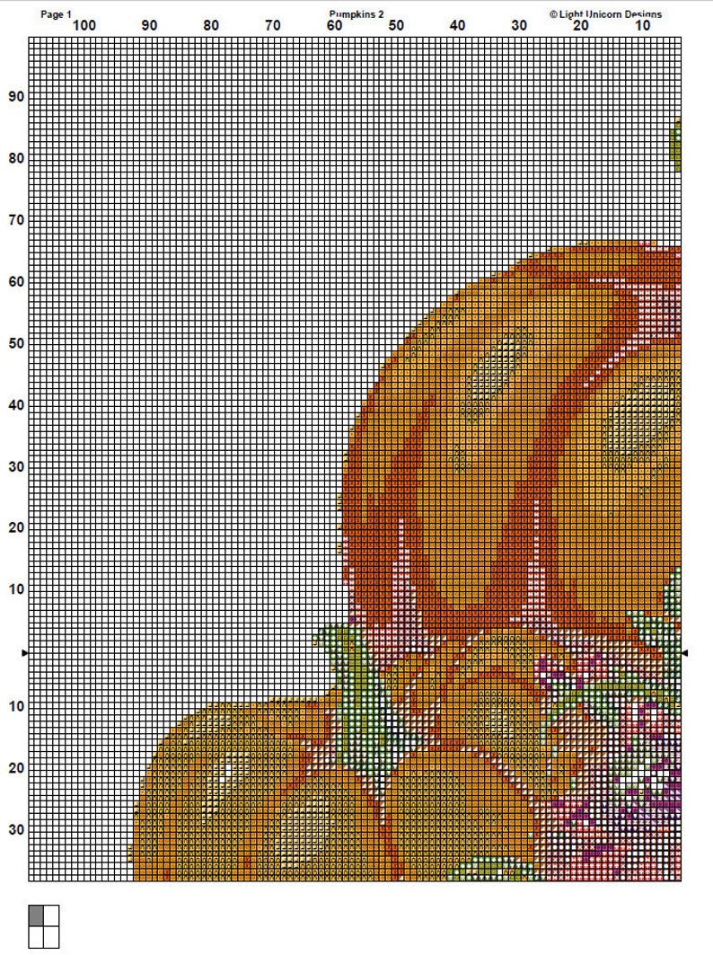 Pumpkins Cross Stitch Pattern 2 Instant PDF Download - Autumn ...