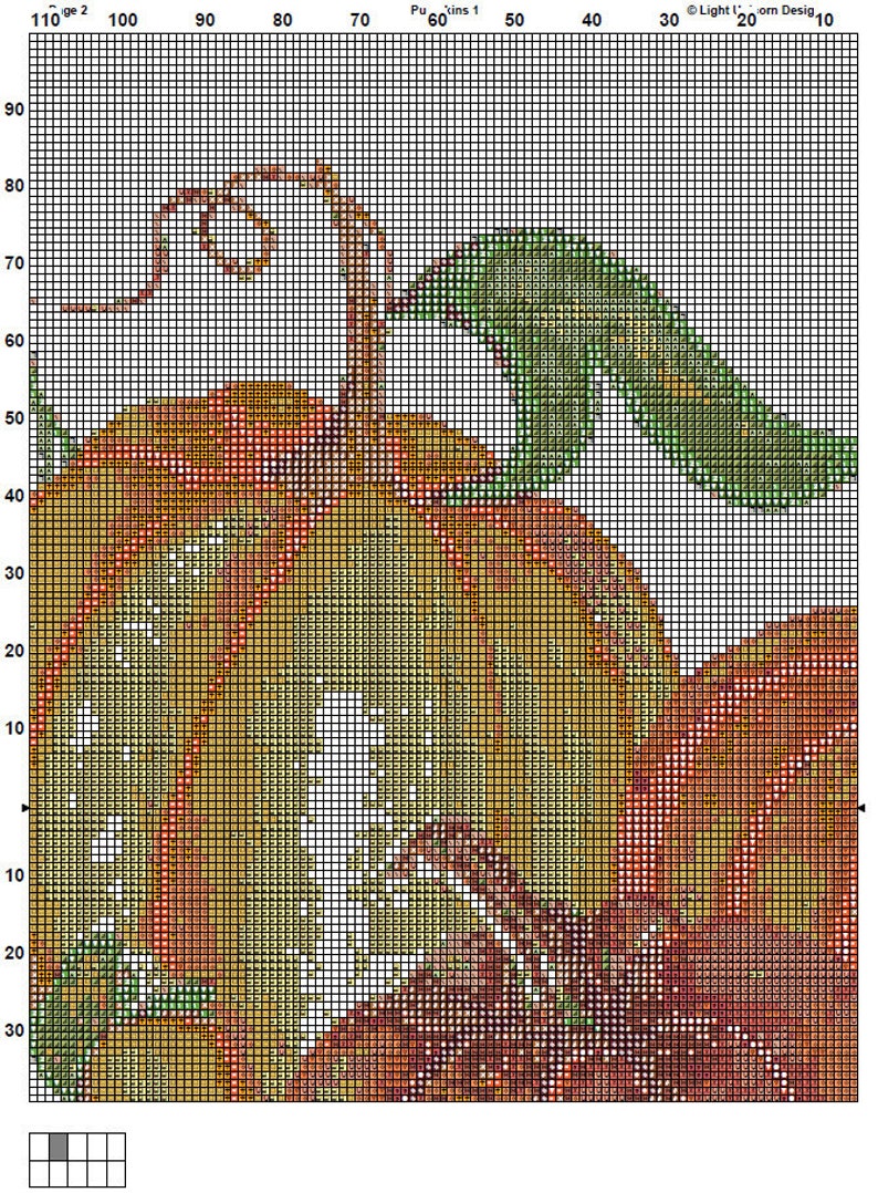 Pumpkins Cross Stitch Pattern 1 Instant PDF Download - Autumn ...