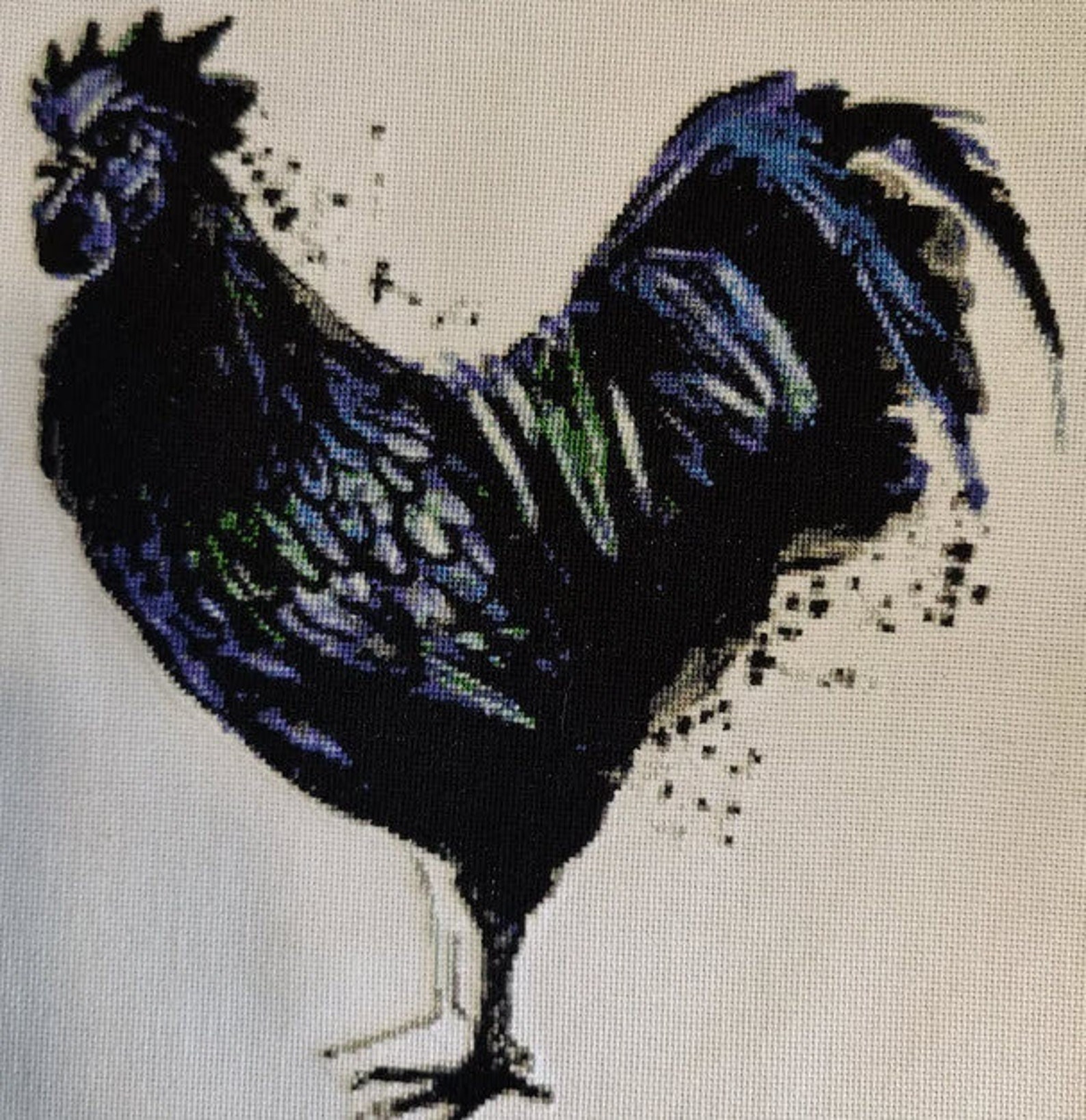 Ayam Cemani Chicken Cross Stitch Pattern 1 Instant PDF Download ...