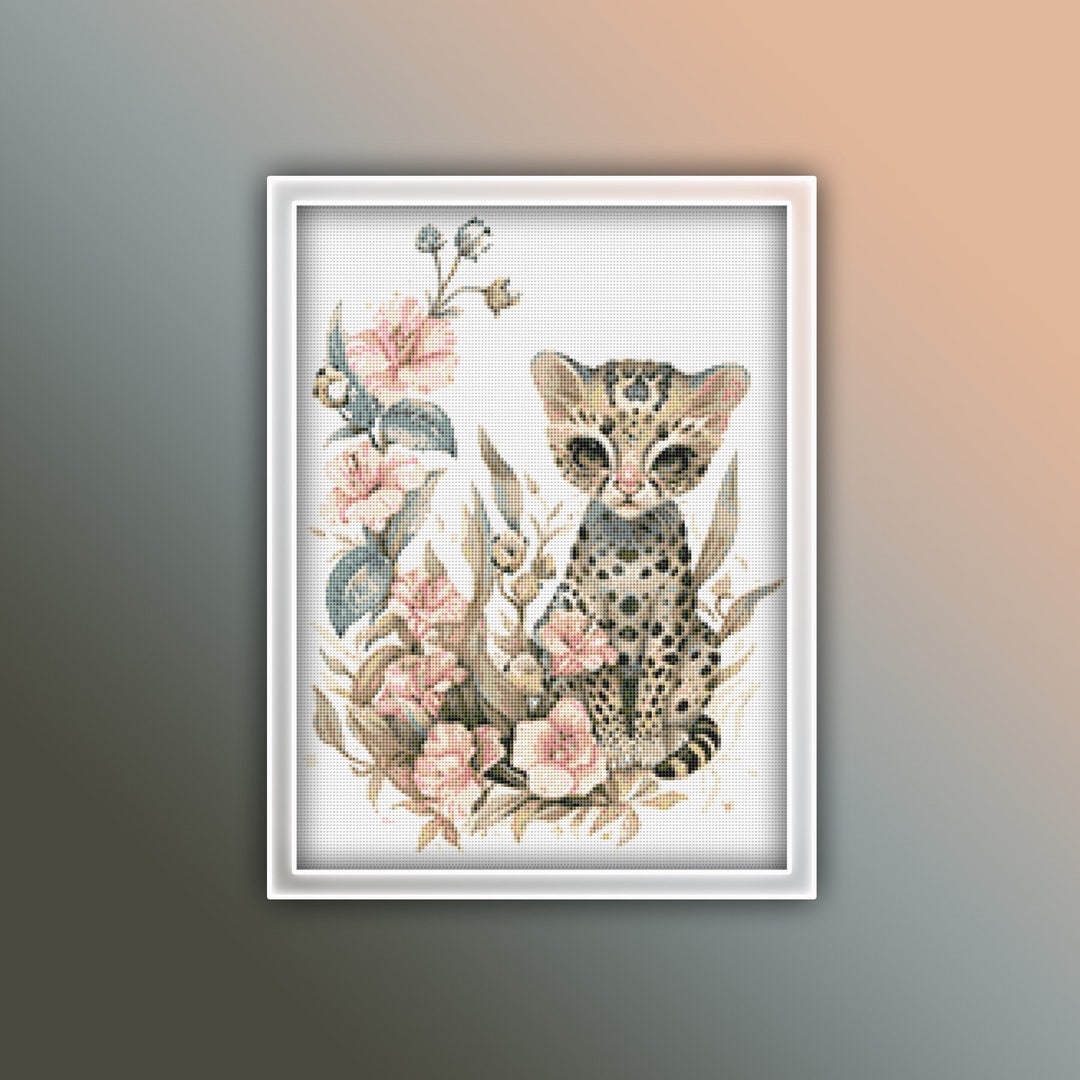 Ocelot Cross Stitch Pattern 2 Instant PDF Download - Wild Cat ...