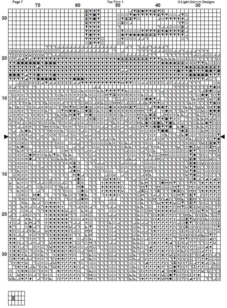 Tea Time Cross Stitch Pattern 1 Instant PDF Download - Tea Watercolor ...