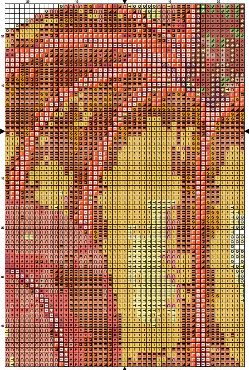 Pumpkins Cross Stitch Pattern 1 Instant PDF Download Autumn | Etsy