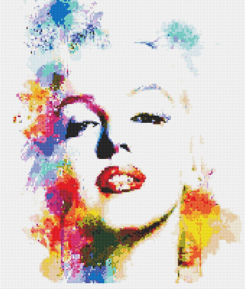 Marilyn Monroe Cross Stitch Pattern Instant PDF Download - Etsy