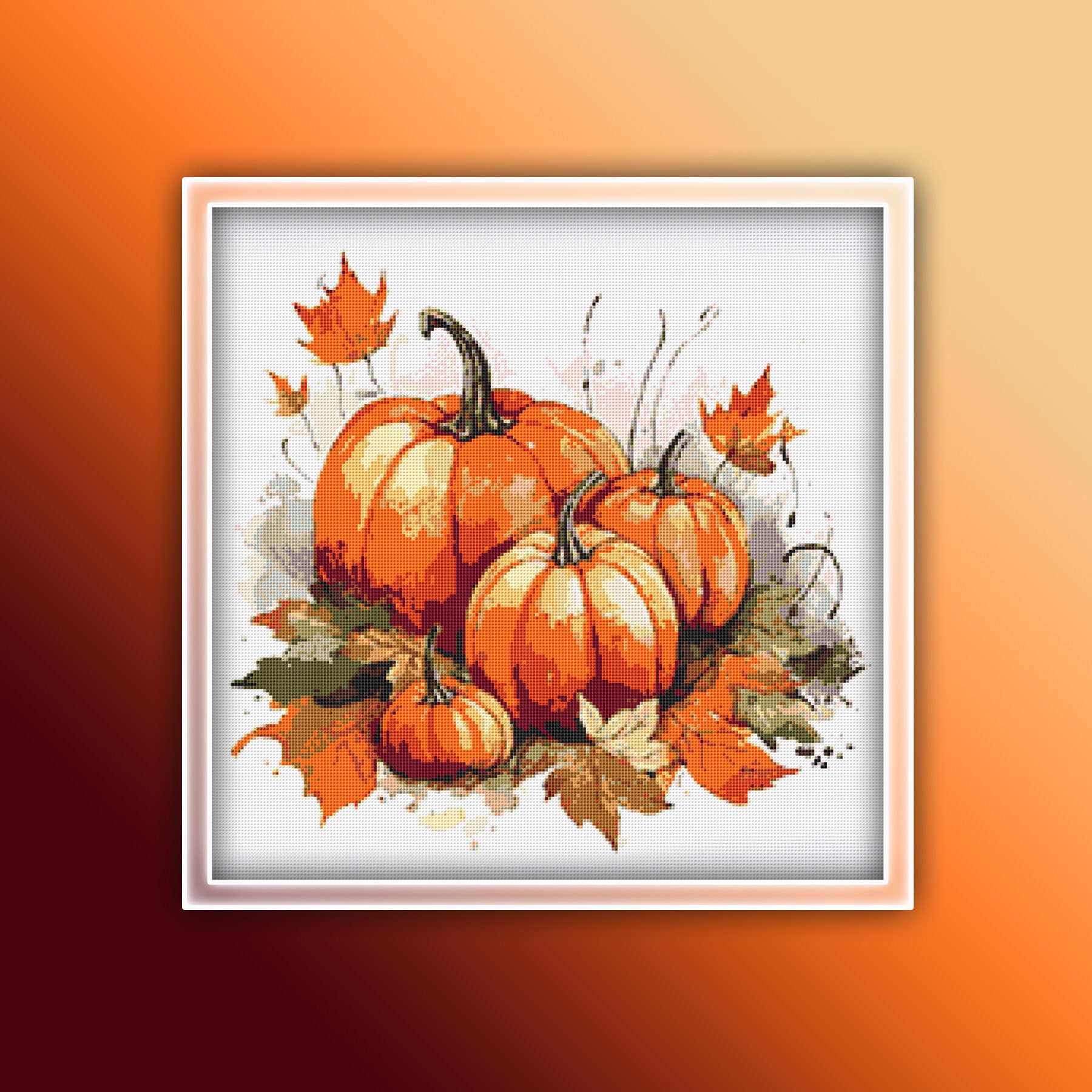 Pumpkins Cross Stitch Pattern 4 Instant PDF Download - Autumn ...