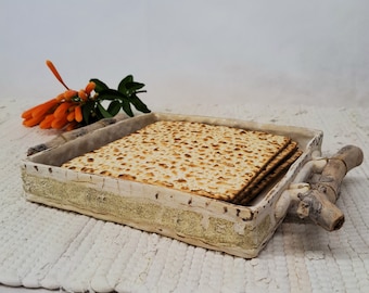 Unique Matzah Plate , Handmade with Love for Passover