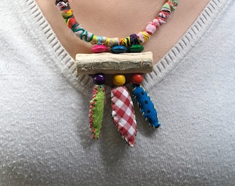 Colorful Unusual Bohemian Pendant Necklace