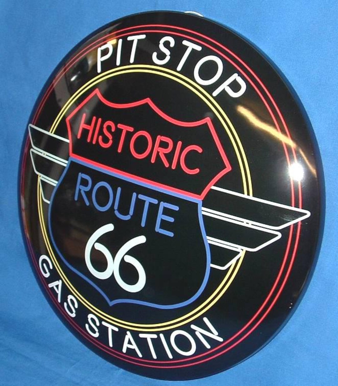 Route 66 Gas Station Metal Sign - 16 Inch Dome - Man Cave Decor - Etsy