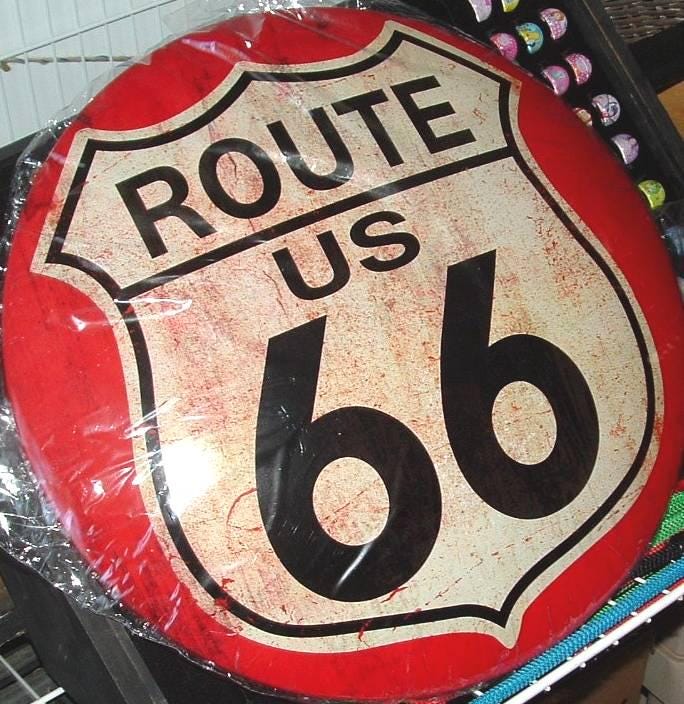 Route US 66 Metal Sign: Vintage Style Dome Sign, 16" Man Cave Decor - Etsy