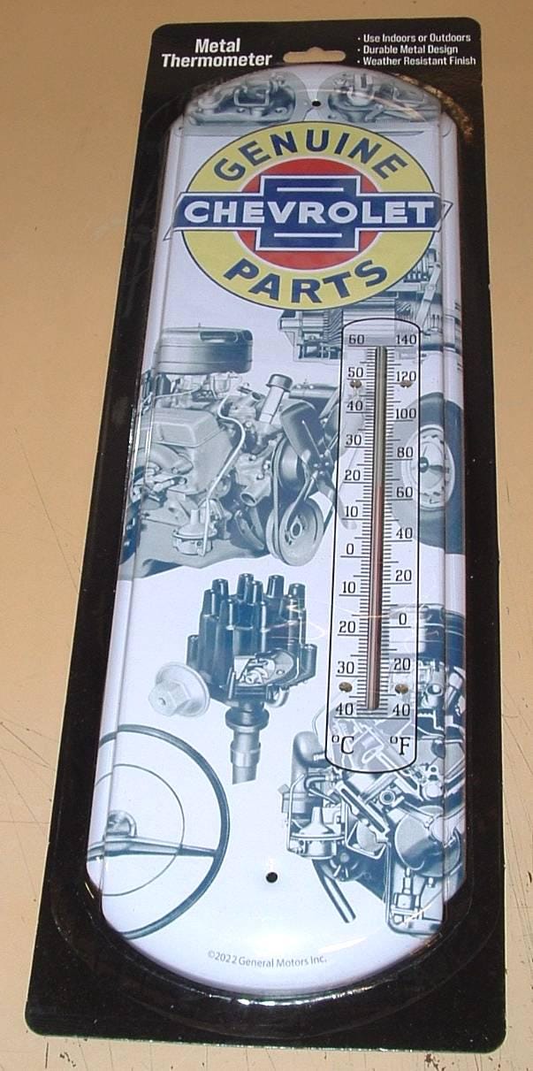 シボレー ベルエア ビンテージ 温度計 アドバタイジング 純正シボレー部品ライセンス取得済み 17 インチ 屋内/屋外用
